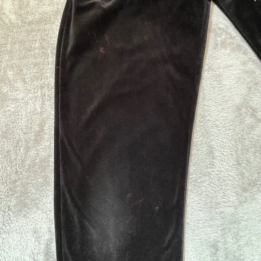 Juicy by Juicy Couture Girls‎ Black Velour Tracksuit Hoodie & Pants Set 7/8 S